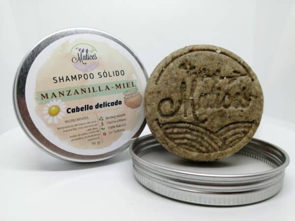 Shampoo Sólido Manzanilla & Miel – Suavidad Natural para Cabellos Delicados