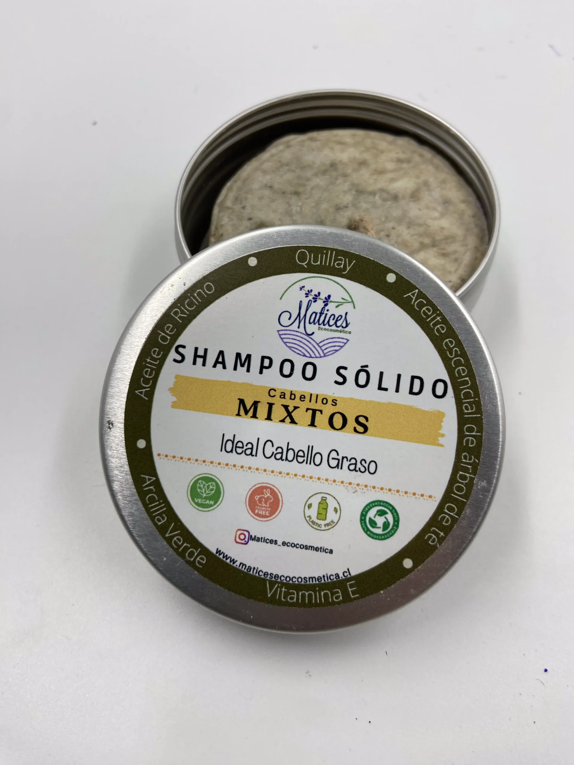 Shampoo Sólido Cabello Mixto con Quillay | Equilibra y Repara